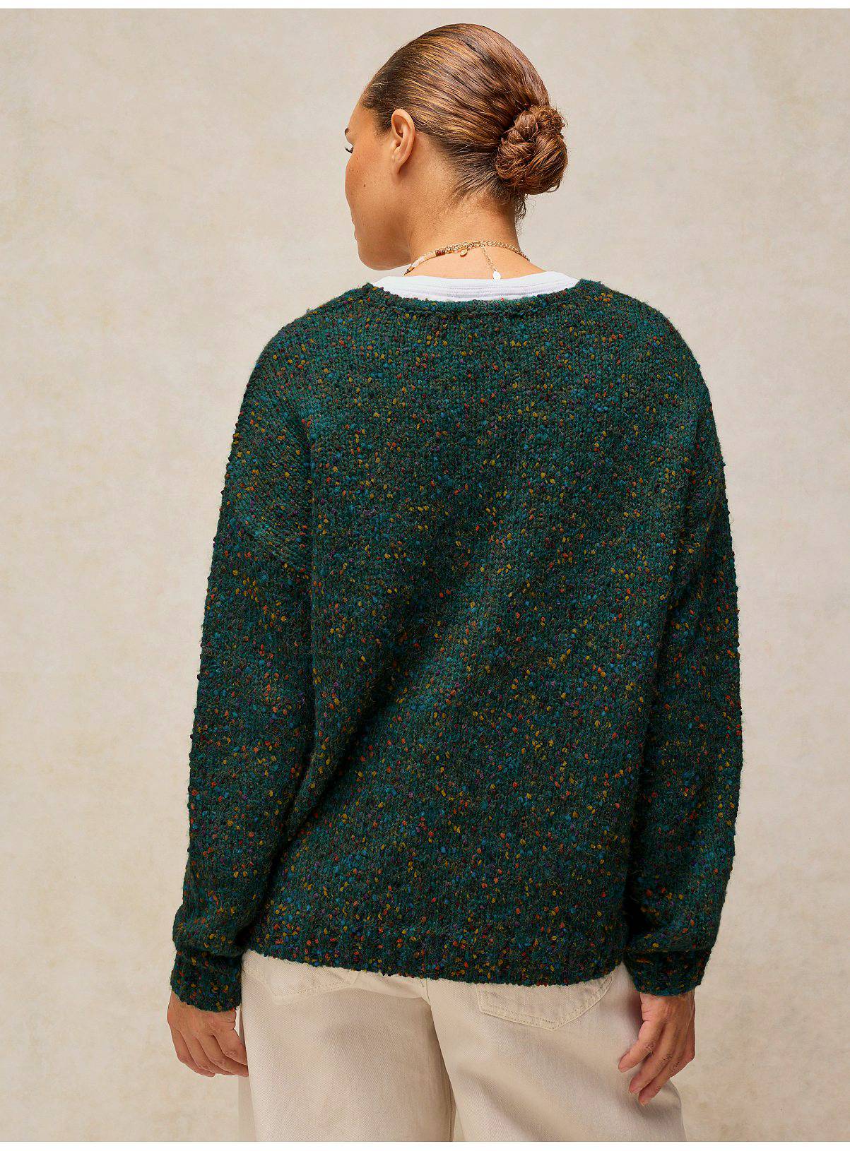 WHITE STUFF Texture V Neck Jumper 18 - Image 2